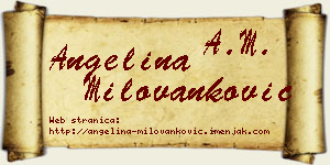 Angelina Milovanković vizit kartica
